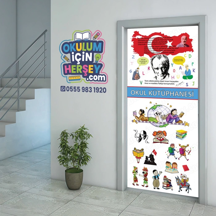 Kütüphane Kapı Giydirme 13