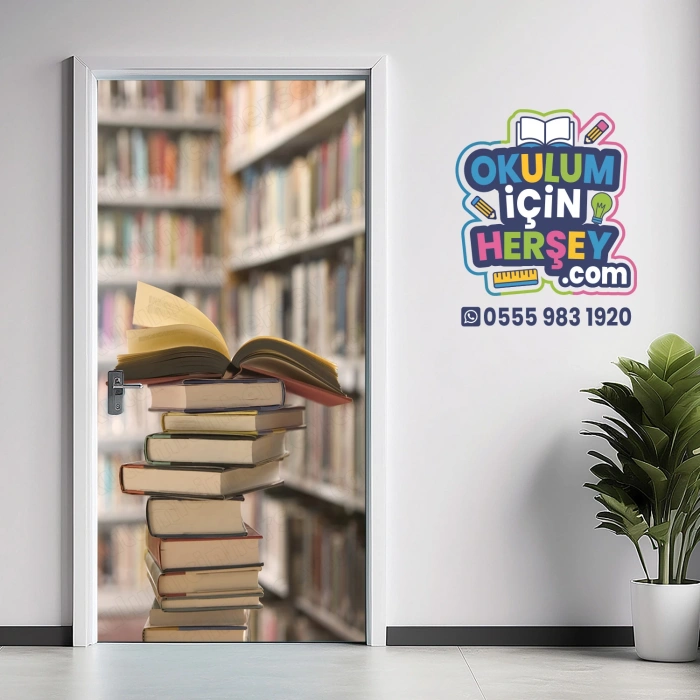 Kütüphane Kapı Giydirme 16