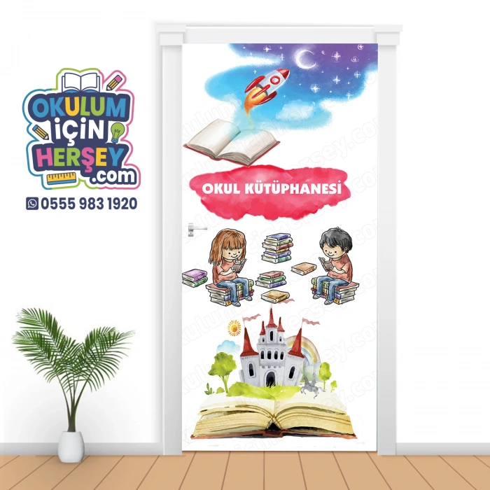 Kütüphane Kapı Giydirme 35