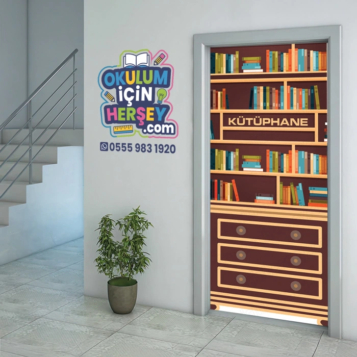 Kütüphane Kapı Giydirme 38