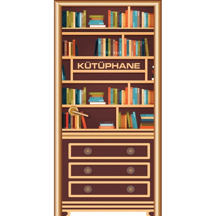 Kütüphane Kapı Giydirme 38