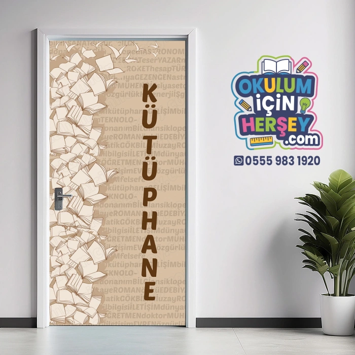 Kütüphane Kapı Giydirme 40