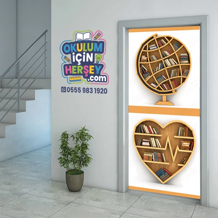 Kütüphane Kapı Giydirme 48