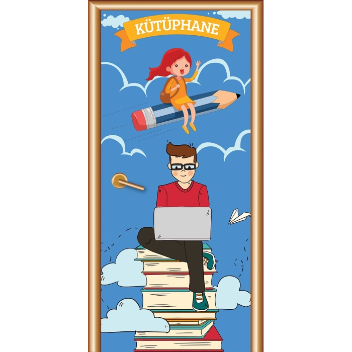 Kütüphane Kapı Giydirme 67