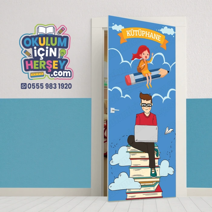 Kütüphane Kapı Giydirme 67