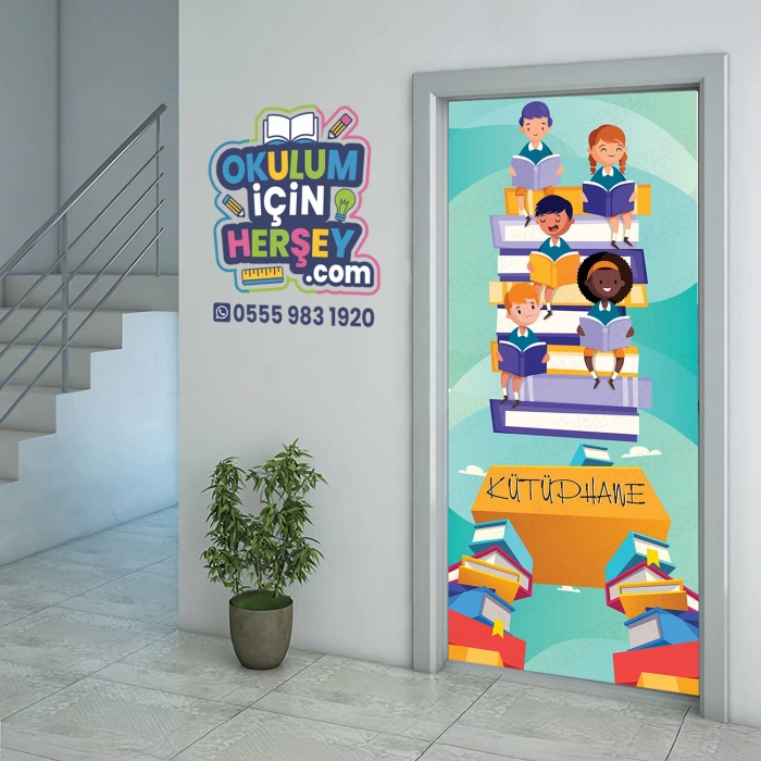 Kütüphane Kapı Giydirme 68