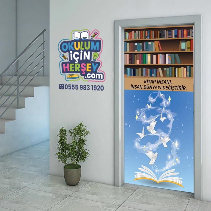 Kütüphane Kapı Giydirme 75