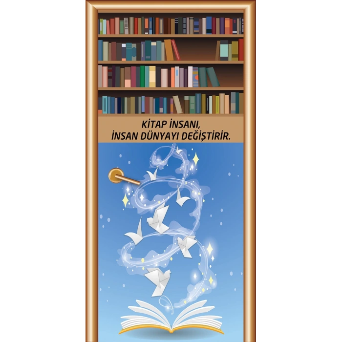 Kütüphane Kapı Giydirme 75