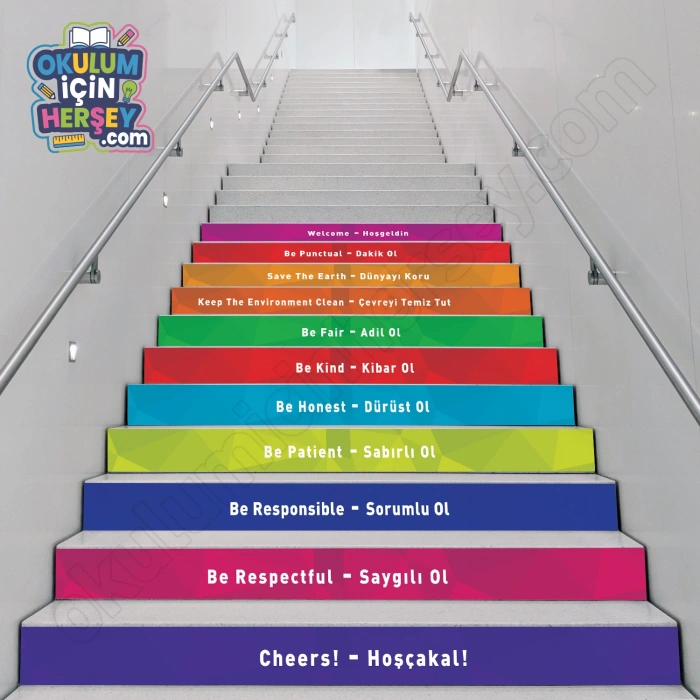 Merdiven Basamakları İngilizce Türkçe MB 020