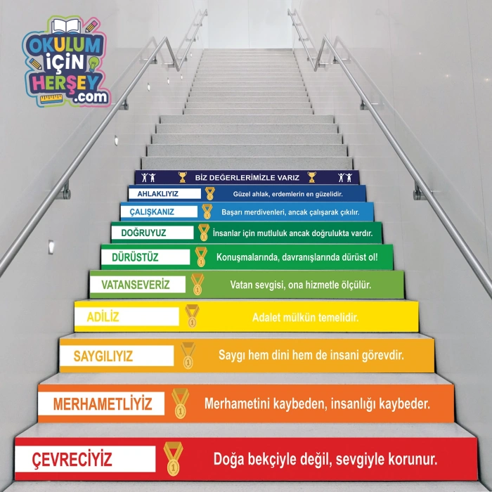 Merdiven Yazıları Biz Değerlerimizle Varız MB 045