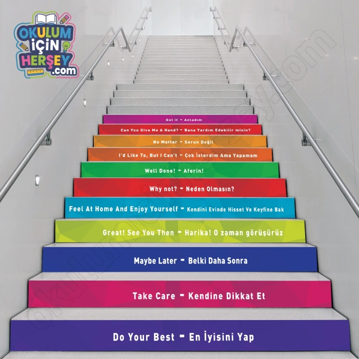 Merdiven Yazıları İngilizce Türkçe MB 022