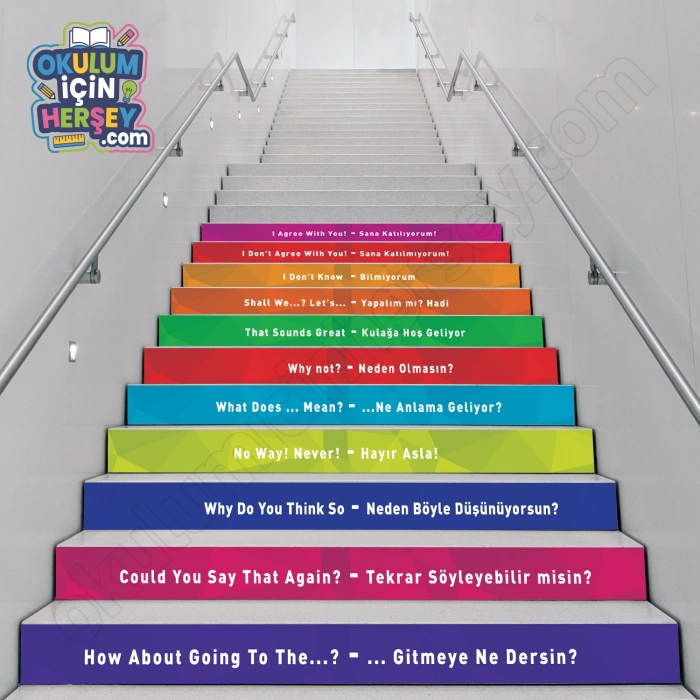 Merdiven Yazıları İngilizce Türkçe MB 023