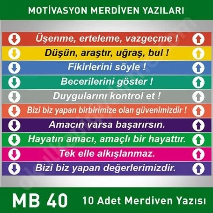 Merdiven Yazıları Motivasyon MB 040