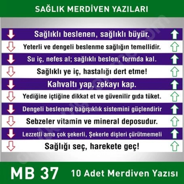 Merdiven Yazıları Sağlık ile ilgili Sözler MB 037