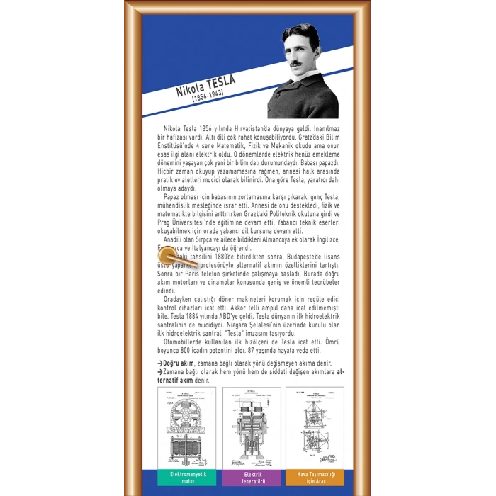Nikola Tesla Bilim İnsanları Kapı Giydirme 72