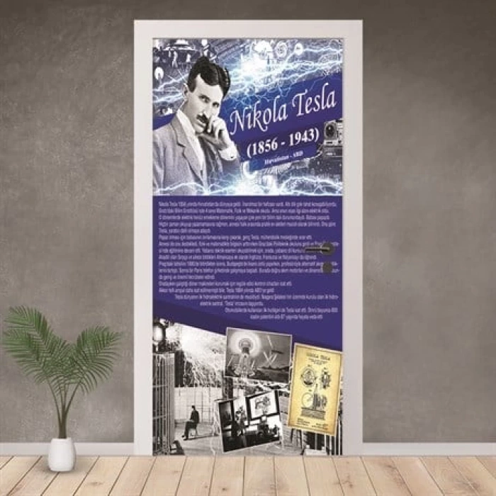 Nikola Tesla Bilim İnsanları Kapı Giydirme 91