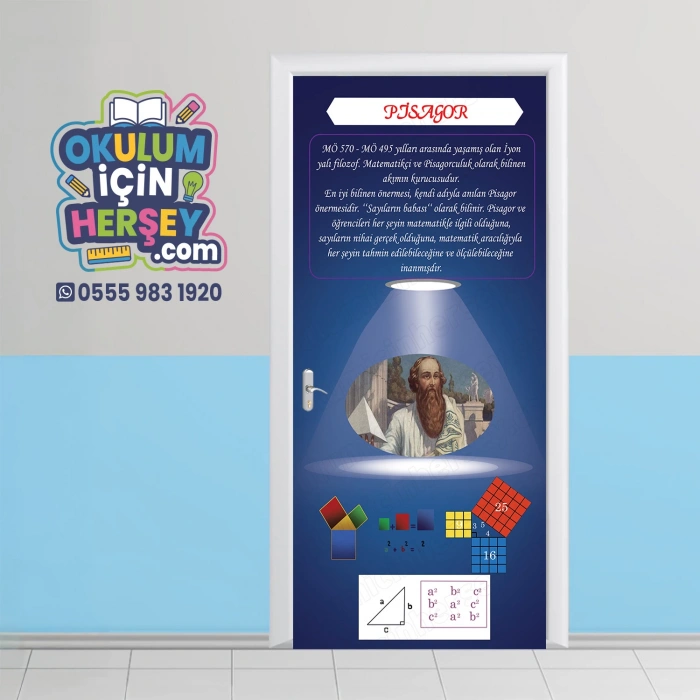 Pisagor Bilim İnsanları Kapı Giydirme 32