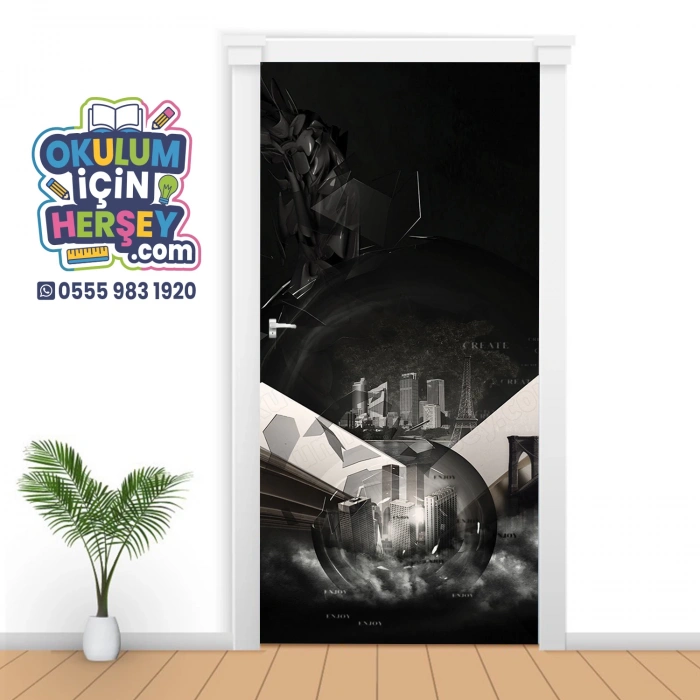 Siyah Beyaz Kapı Giydirme 10