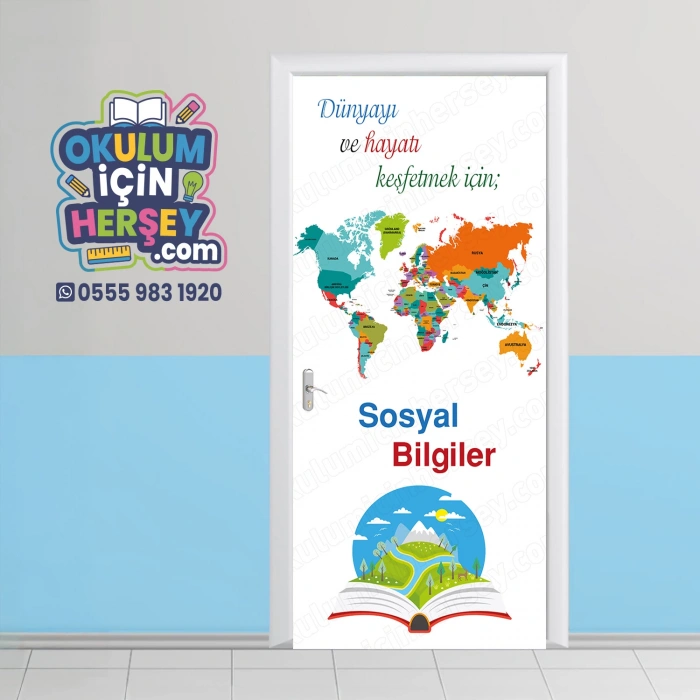 Sosyal Bilgiler Harita Kapı Giydirme 22