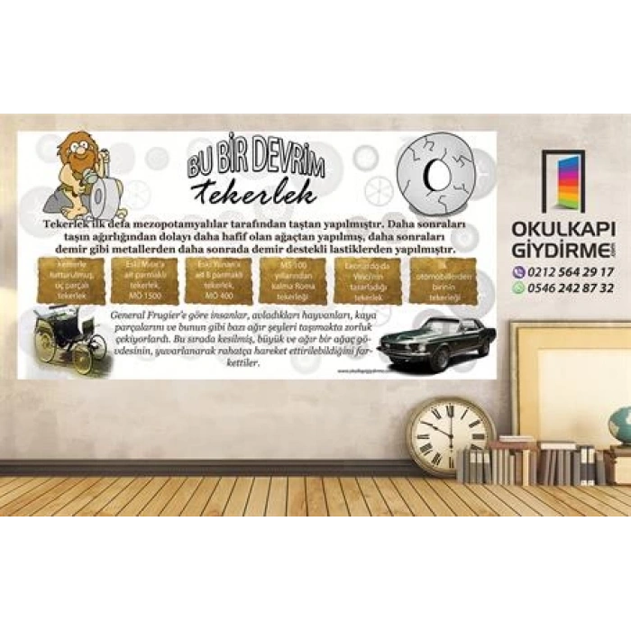 Tekerleğin Gelişimi Duvar Giydirme 05