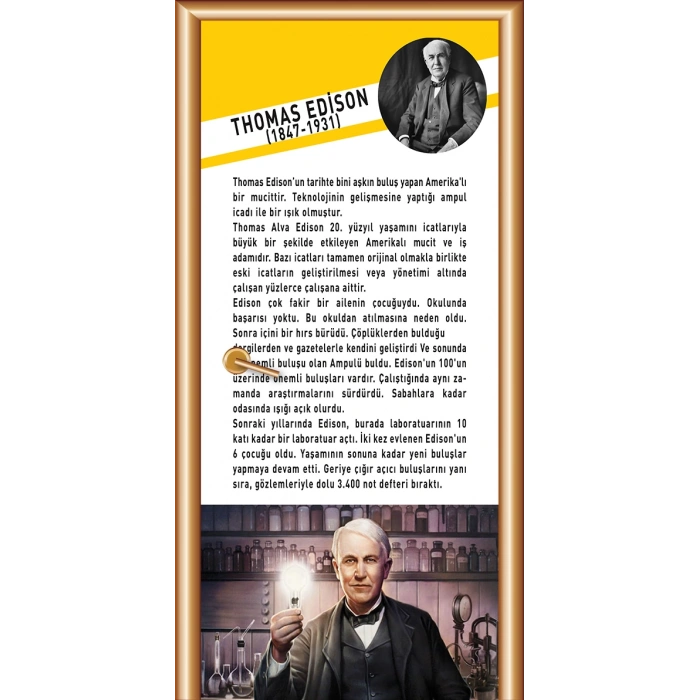 Thomas Edison Bilim İnsanları Kapı Giydirme 77