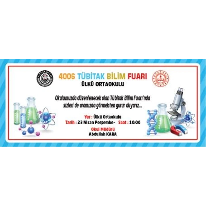 Tübitak Bilim Fuarı Davetiye BFDA 01