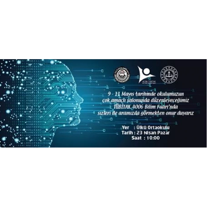 Tübitak Bilim Fuarı Davetiye BFDA 10