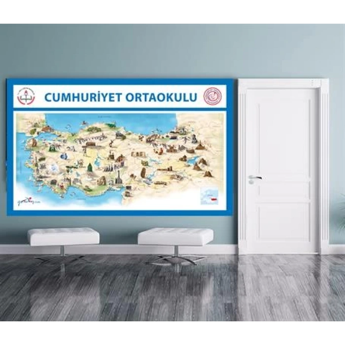 Turizm Haritası Duvar Giydirme 004