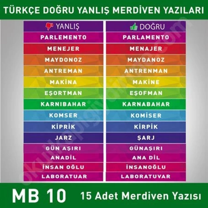 Türkçe Doğru Yanlış MB 010