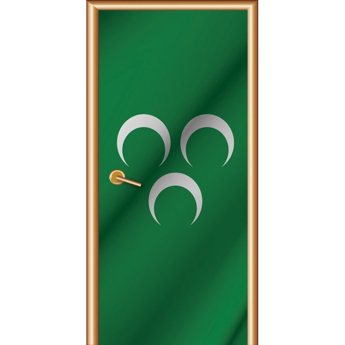 Üç Hilal Bayrak Kapı Giydirme 11