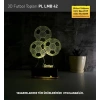 3D Futbol Topları Led Lamba PL LMB 42