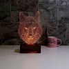 3D Kurt Kafası Led Lamba PL LMB 39