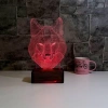 3D Kurt Kafası Led Lamba PL LMB 39