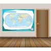 Dünya Siyasi Haritası Duvar Giydirme 001