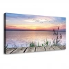 Günbatımı Manzarası ile Uçan Kuşlar Kanvas Tablo