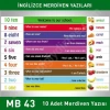Merdiven Yazıları İngilizce MB 043