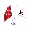 Türk Bayrağı ve Tübitak Logolu İkili Masa Bayrak Takımı TBTLMB 01