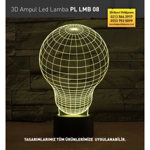 3D Ampul Led Lamba PL LMB 08
