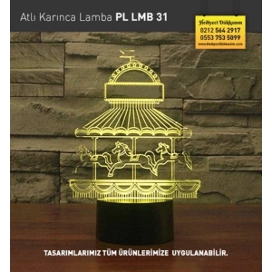 3D Atlı Karınca Led Lamba PL LMB 31