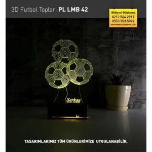 3D Futbol Topları Led Lamba PL LMB 42
