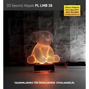 3D Sevimli Köpek Led Lamba PL LMB 38