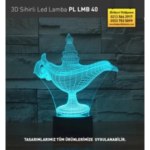 3D Sihirli Led Lamba PL LMB 40