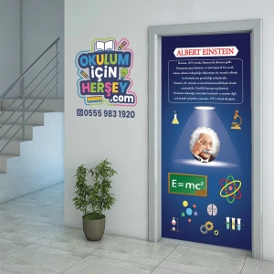 Albert Einstein Kapı Giydirme 33
