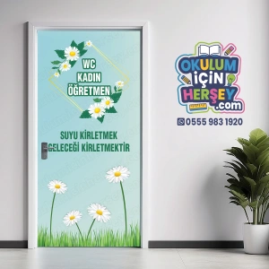 Bayan Öğretmen Wc Kapı Giydirme