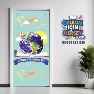 Coğrafya Sınıfı Kapı Giydirme 01