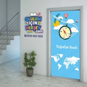 Coğrafya Sınıfı Kapı Giydirme 08