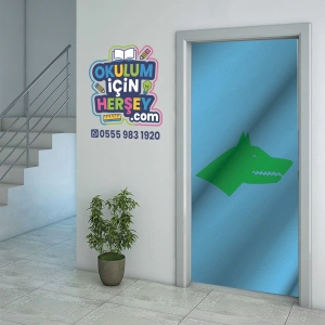 Göktürk Bayrak Kapı Giydirme 08