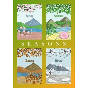 İngilizce Mevsimler Poster 06
