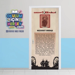 Kahraman Türk Kadınları NEZAHAT BAYSEL Kapı Giydirme 08