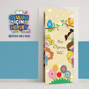 Kız Öğrenci WC Kapı Giydirme 103